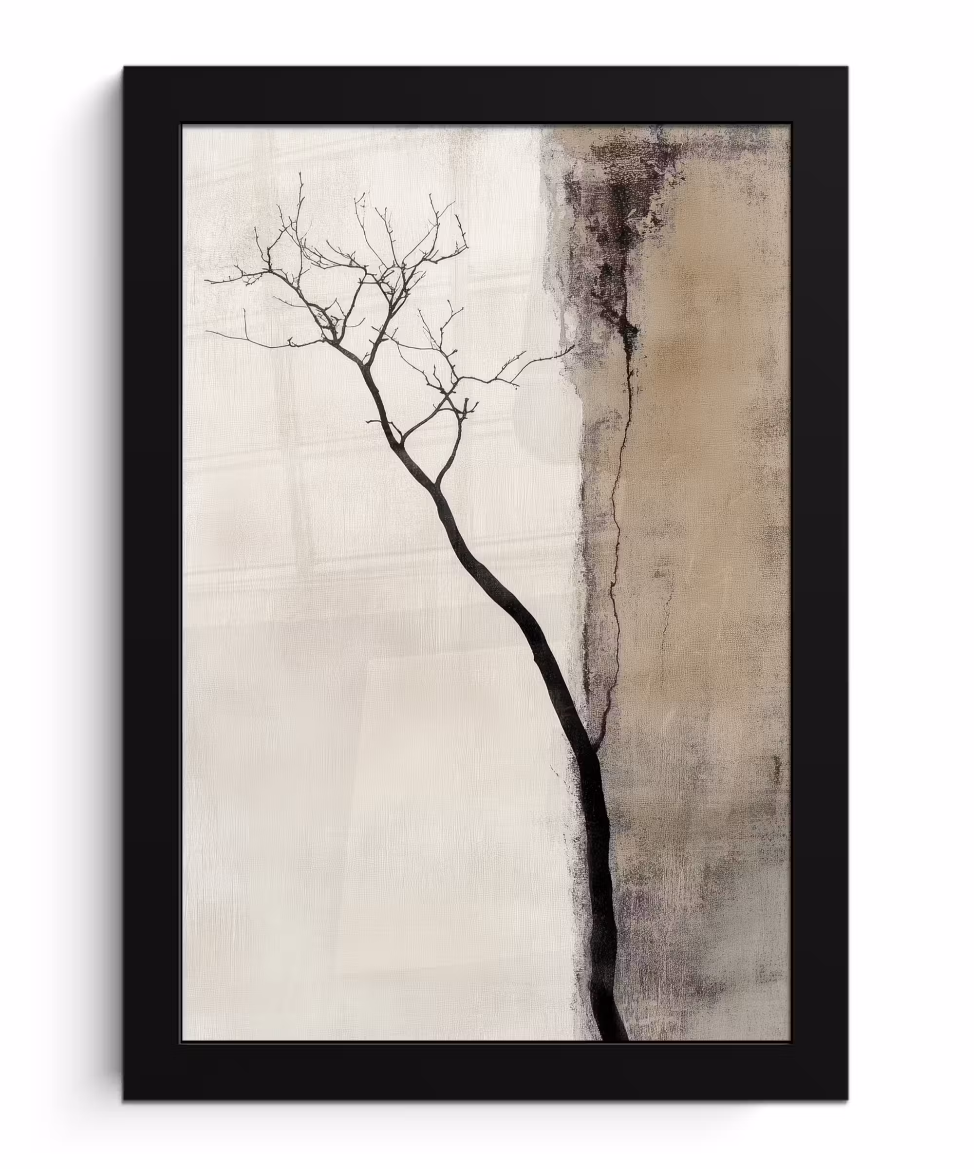 Bilder mit Rahmen - Wabi sabi - Pflanze - Beige